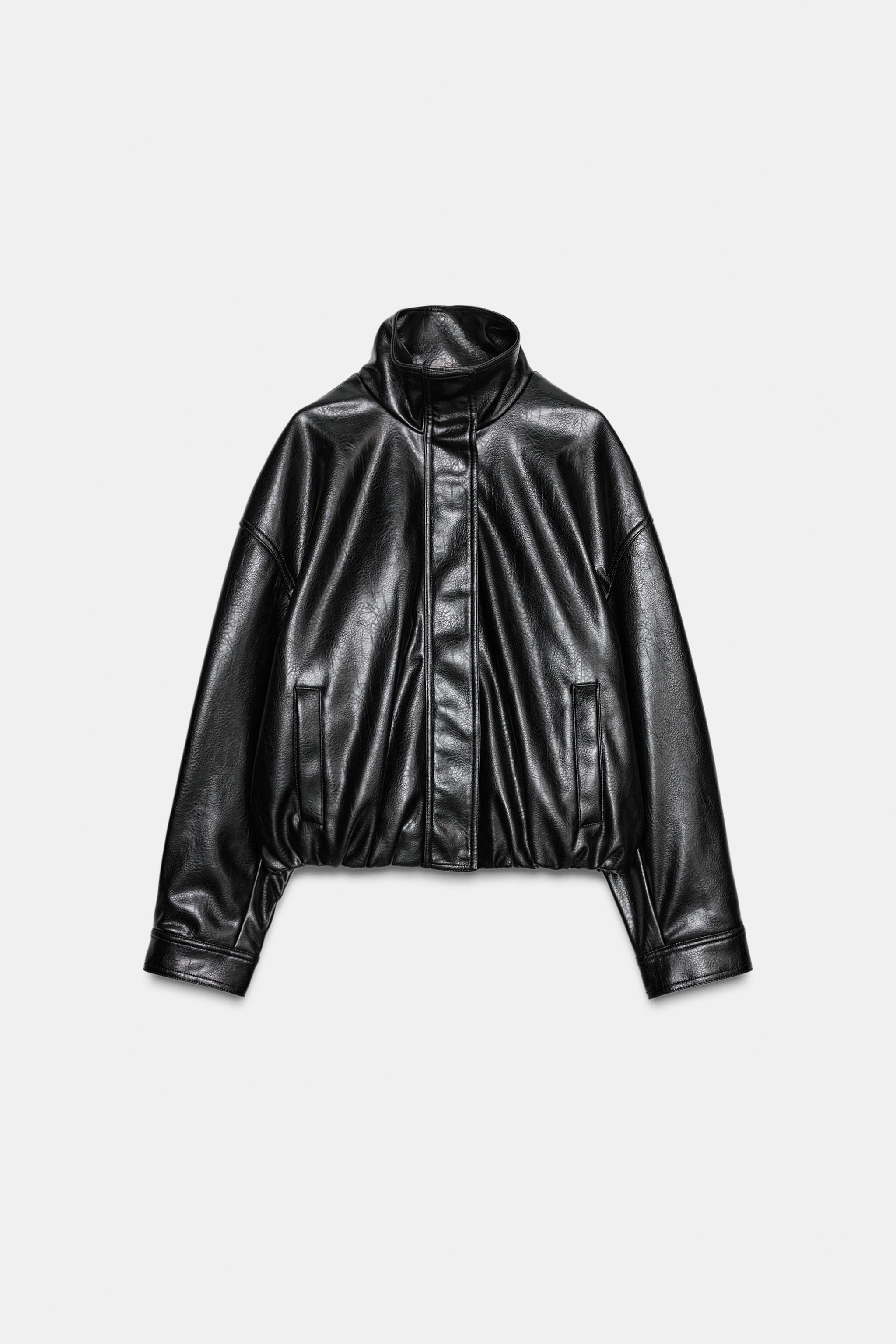 FAUX LEATHER VOLUME JACKET | Zara US