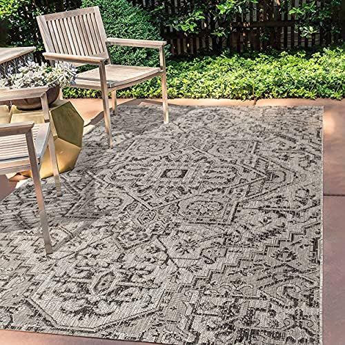 JONATHAN Y SMB105D-8 Estrella Bohemian Medallion Textured Weave Indoor Outdoor Area Rug Coastal B... | Amazon (US)