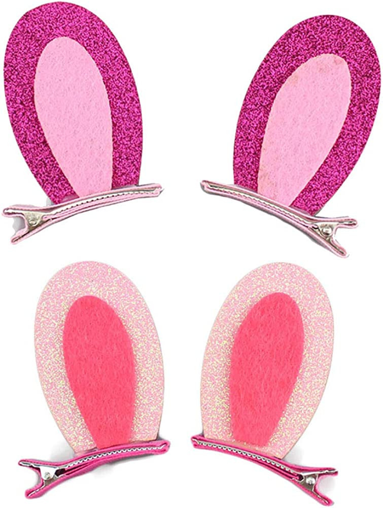 Baby Easter Bunny Headband with Flower Glitter Rabbit Ears for Easter Gift JHE06 | Amazon (US)