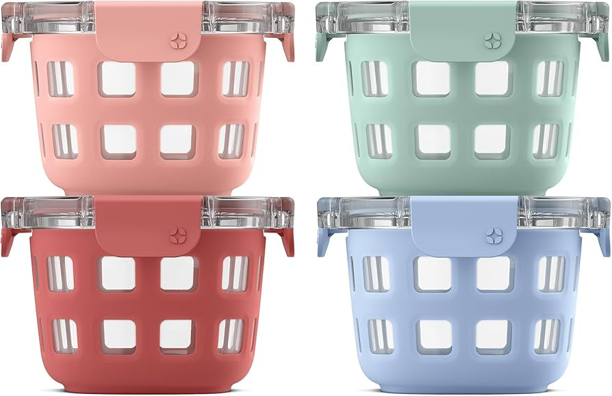 Ello Duraglass Glass Meal Prep Sets Leak-Proof Glass Food Storage Containers with Airtight BPA-Fr... | Amazon (US)