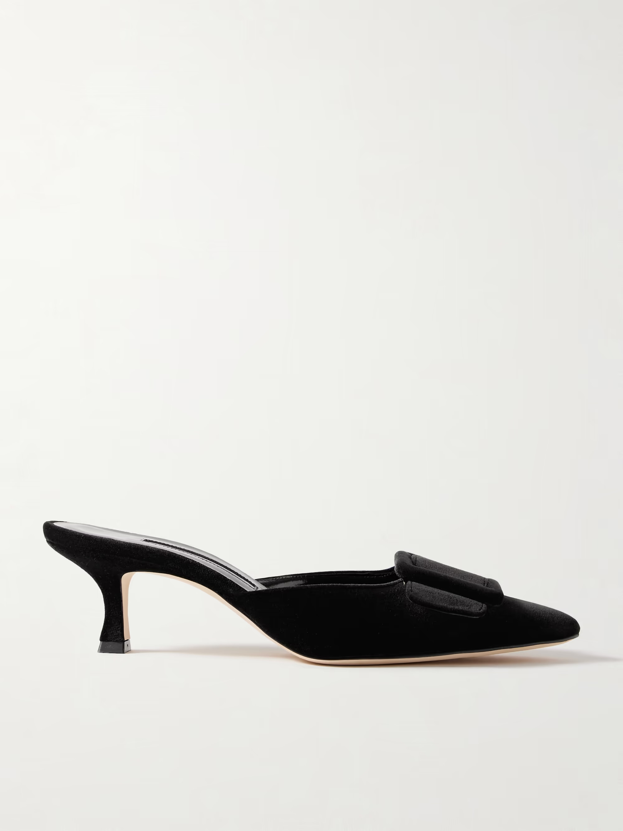 Maysale 50 buckled velvet mules | NET-A-PORTER (US)