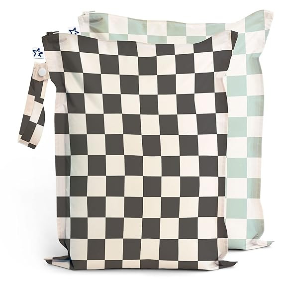 Tiny Twinkle Mess-proof Waterproof Wet Dry Bag | 2 Pack Reusable for Swimsuits, Gym & Baby Clothe... | Amazon (US)