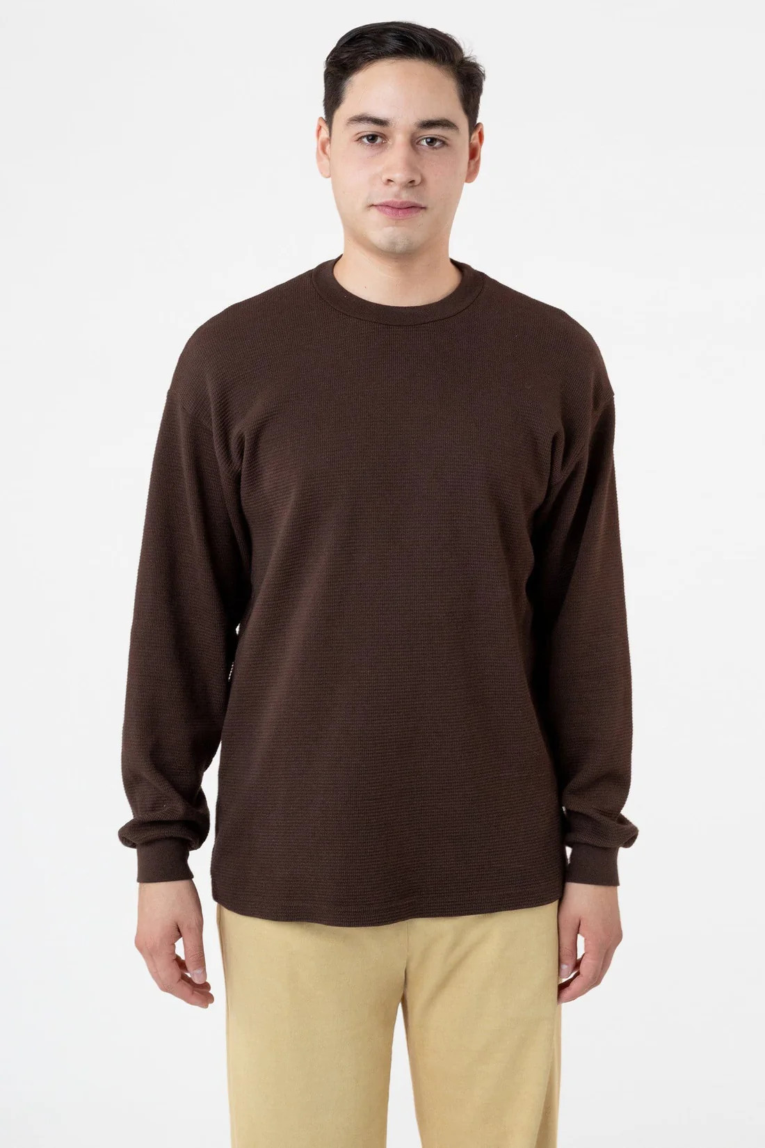 Long Sleeve Heavy Thermal Crew Neck | Los Angeles Apparel