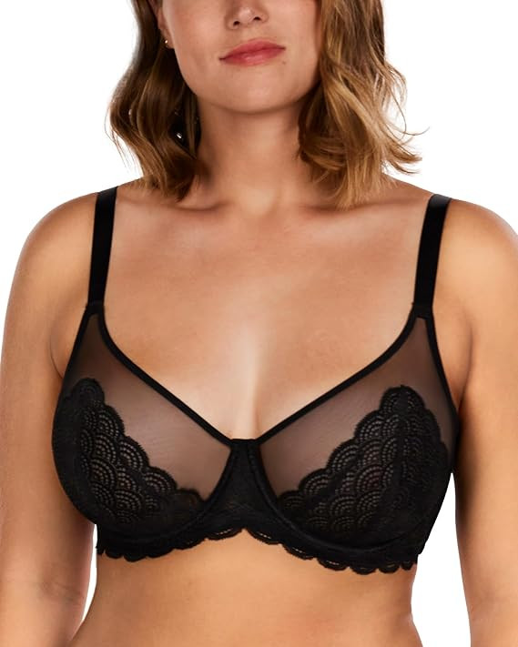 HSIA Minimizer Bras for Women Large Bust Full Coverage Lace Plus Size Bra - Mermaid Scales | Amazon (US)