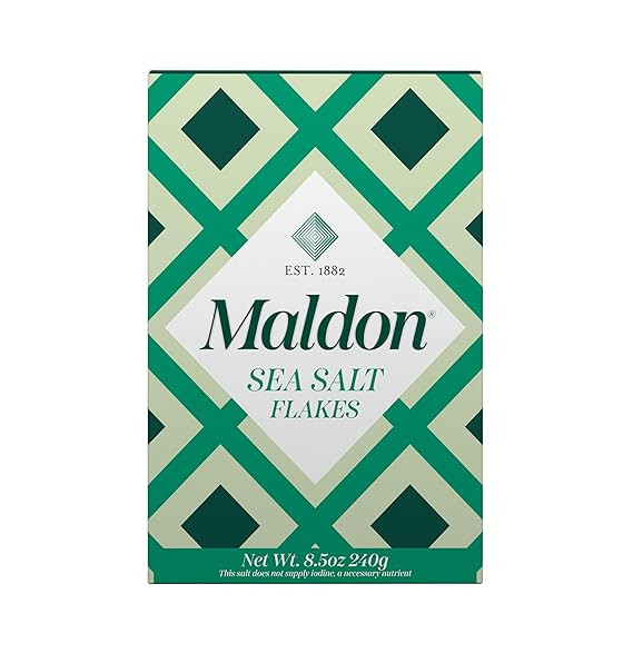 Maldon Salt, Sea Salt Flakes, 8.5 oz (240 g), Kosher, Natural, Handcrafted, Gourmet, Pyramid Crys... | Amazon (US)