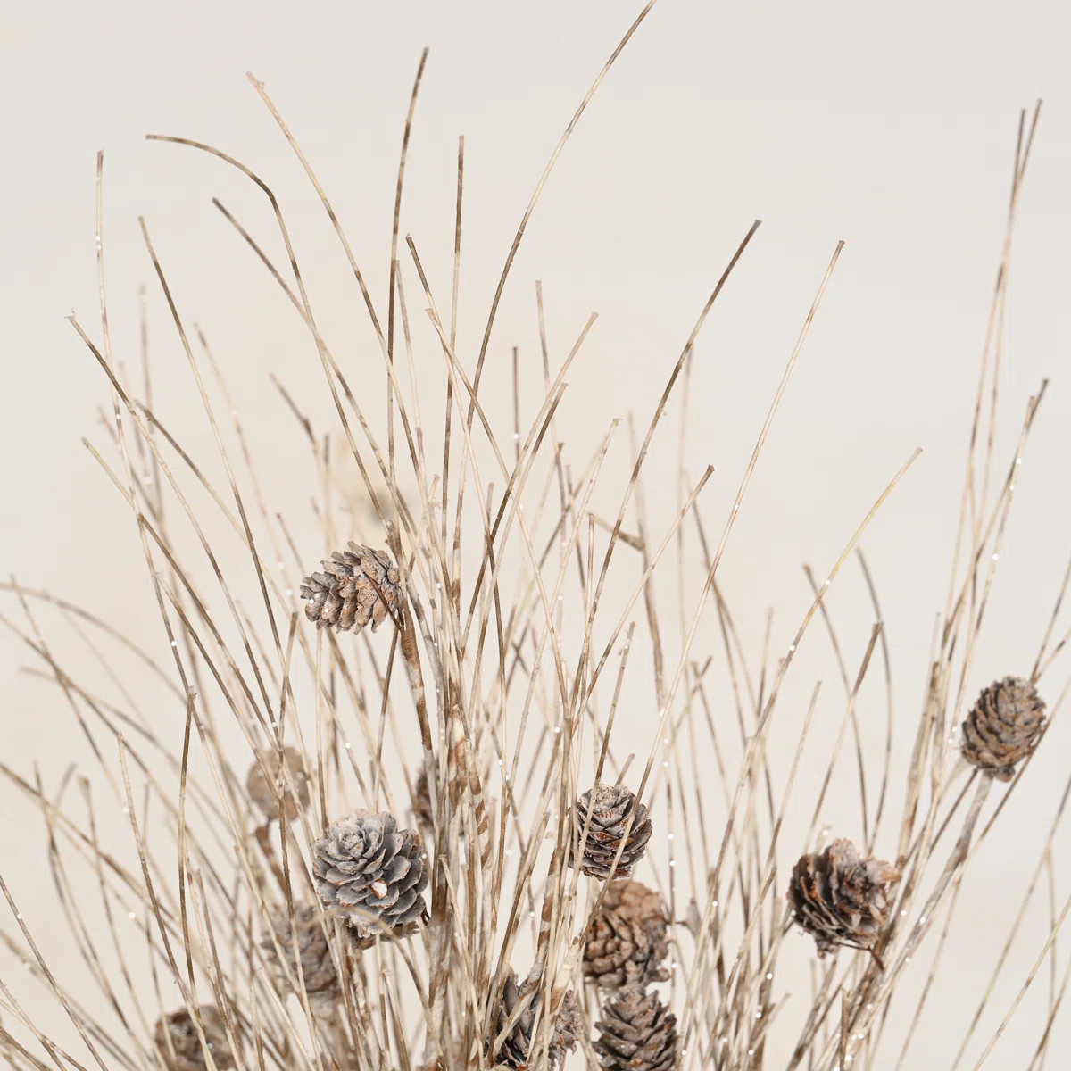 Artificial Rustic Birch Pinecone Fall Winter Floral Arrangement Christmas Day Sprays With Long St... | Wayfair North America