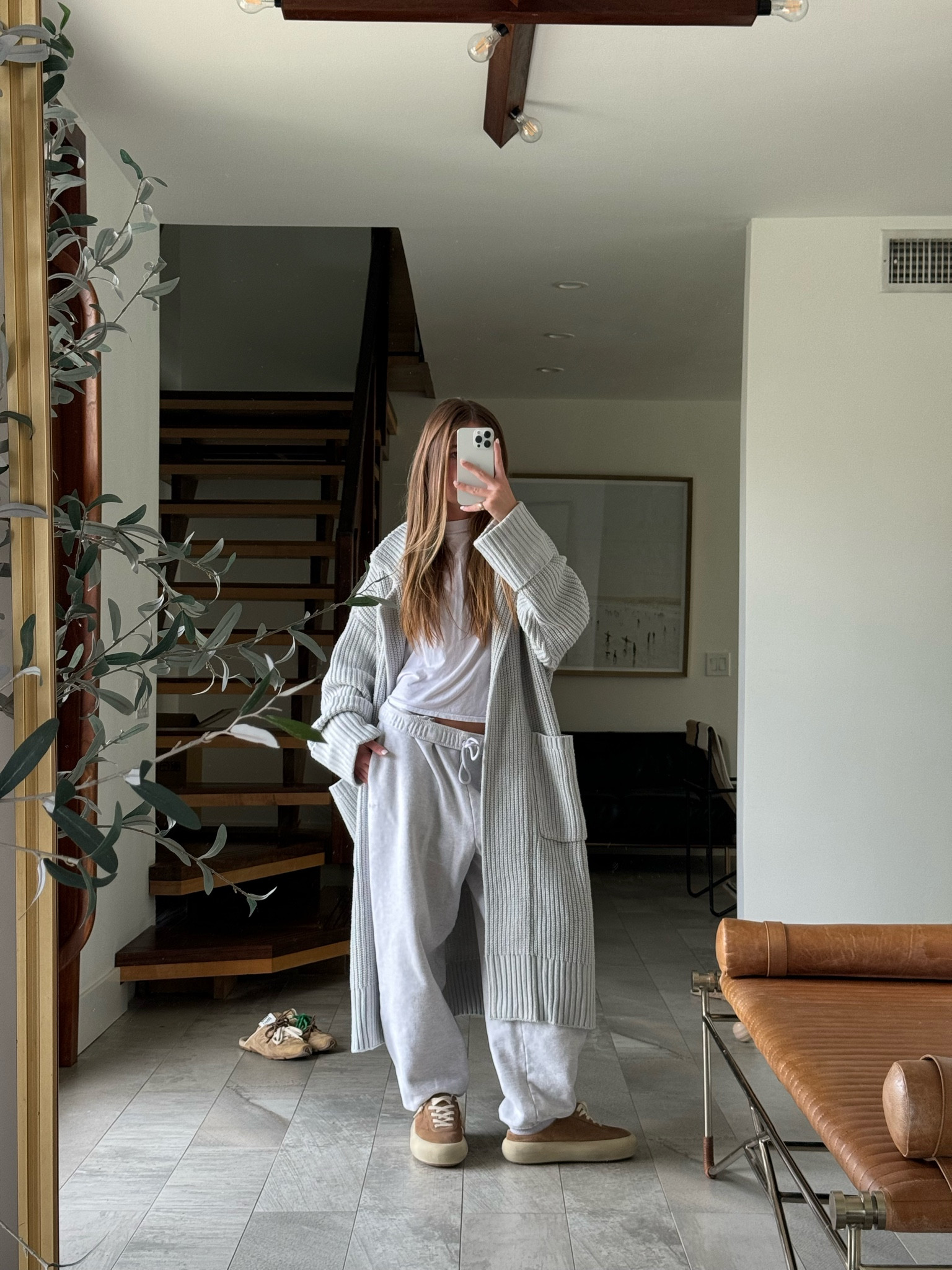 Comfy lounge outfit! 

Cardigan - S/M
Sweatpants - S
Tee - S
Shoes - True to Size 

#weworewhat #vince #aritzia #goldengoose #loungewear #sweatset #comfy #winter #LTKLounge #LTKcomfort

#weworewhat

#LTKU #LTKFindsUnder100 #LTKStyleTip