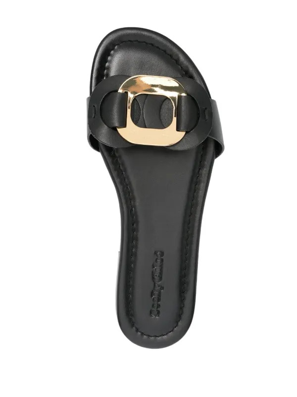 See By Chloé Chany Leather Sandals - Farfetch | Farfetch Global