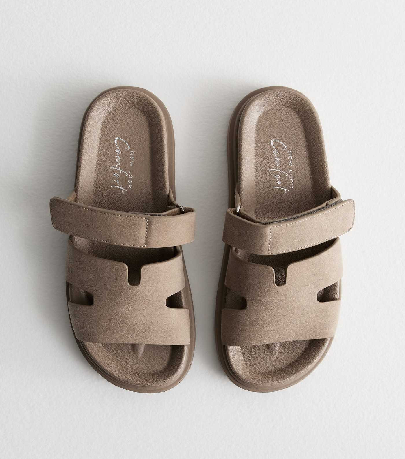 Mink Suedette Flat Sandals 
						
						Add to Saved Items
						Remove from Saved Items | New Look (UK)