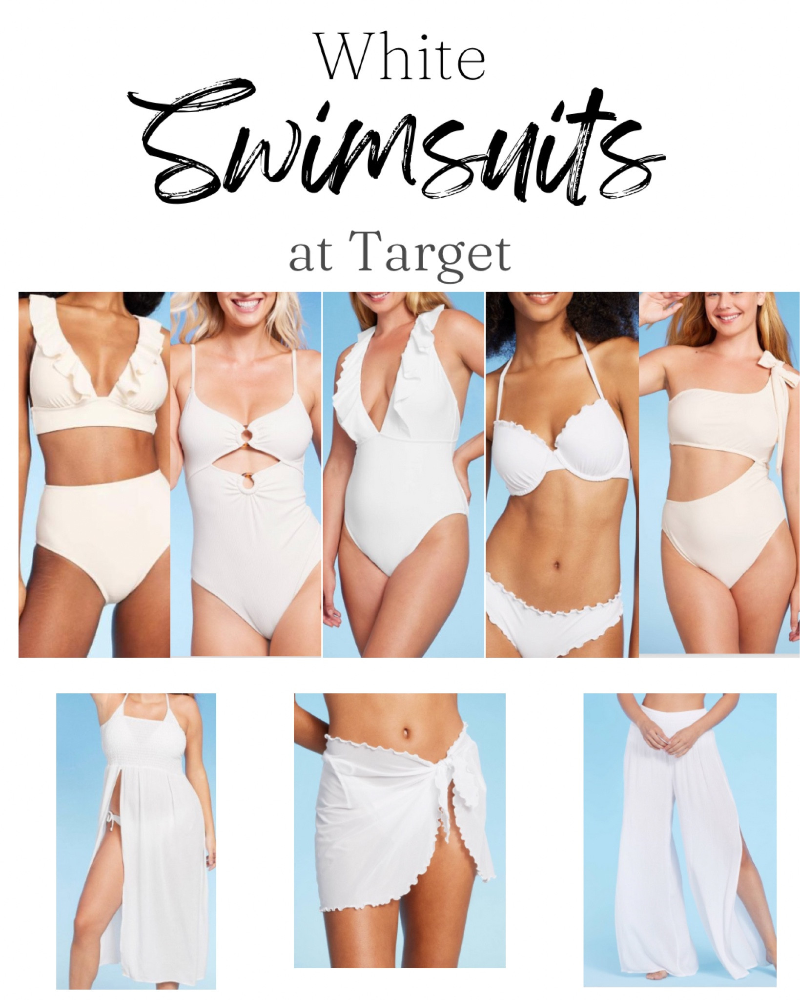 Swimsuits at Target.  White bathing suits.  Bathing suits at Target.  Swimsuit coverups.  Women’s swimsuits.  Bride swimwear.

#LTKwedding #LTKswim #LTKunder50