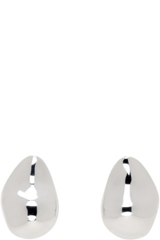 Silver Small Luna Earrings | SSENSE