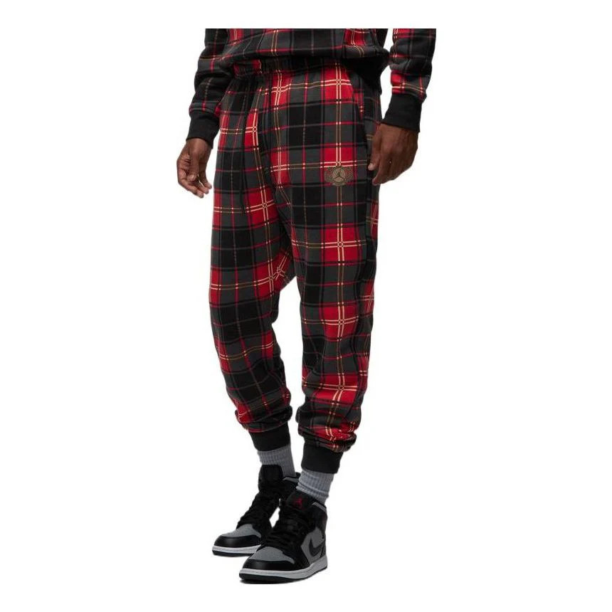 Air Jordan Essential Holiday Sweatpants 'Red Plaid' | KICKS CREW