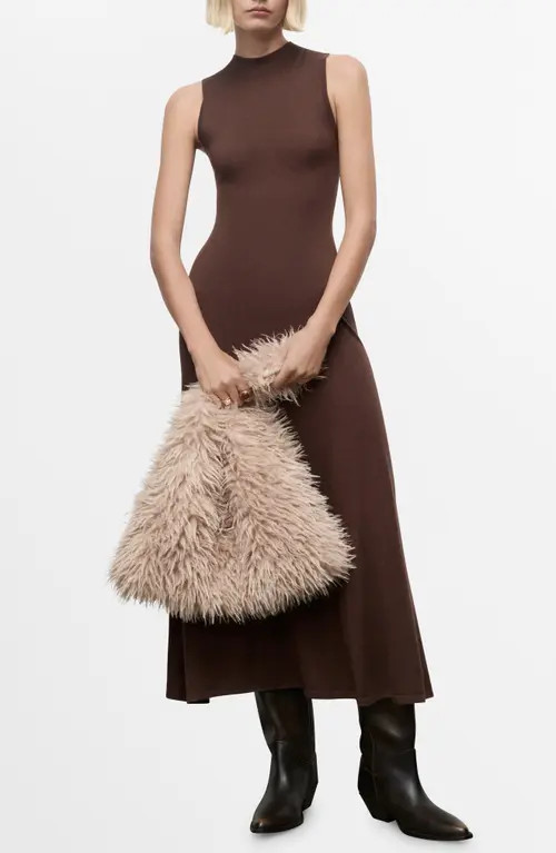 MANGO Sleeveless A-Line Dress in Chocolate at Nordstrom, Size 6 | Nordstrom