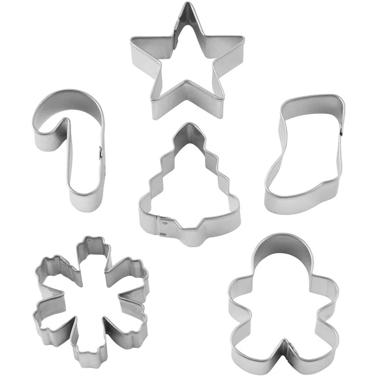 Wilton Mini Holiday Cookie Cutter Set, 6-Piece | Walmart (US)