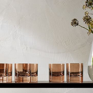 Estelle Colored Glass Rocks Glass (Set of 6) | West Elm (US)