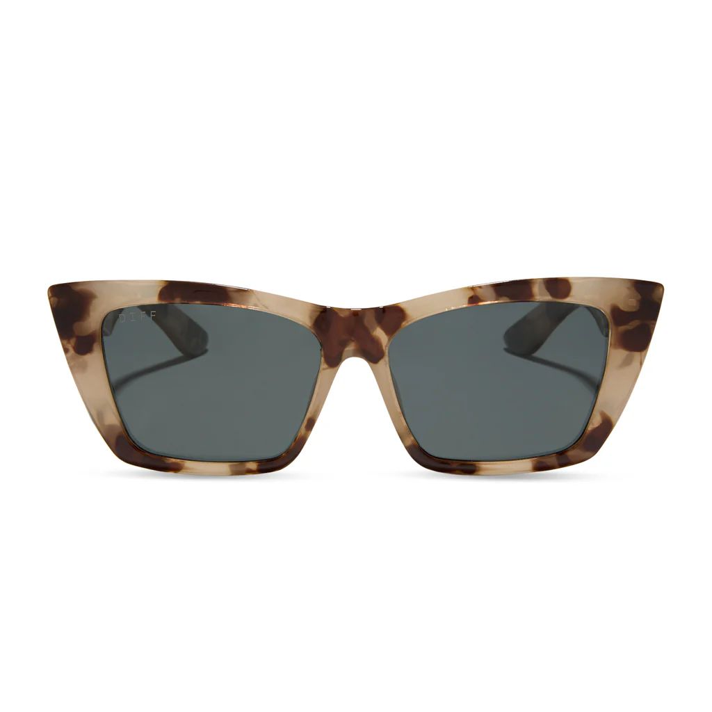 KRISTA HORTON - THE KOLLY + CREAM TORTOISE + GREY + POLARIZED SUNGLASSES | DIFF Eyewear