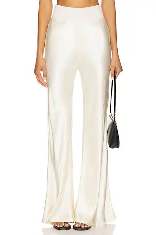 Satin Bias Pants in Black | Revolve Clothing (Global)