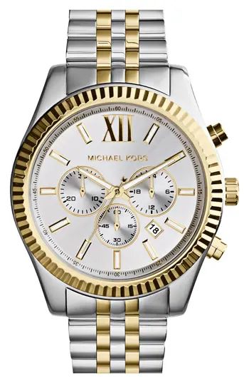 Michael Kors Large Lexington Chronograph Bracelet Watch, 45Mm | Nordstrom