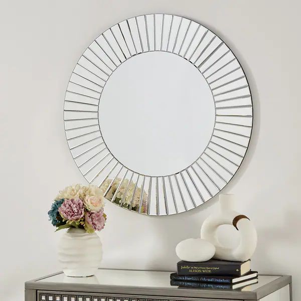 Abilene Round Mirrored Frame Wall Mirror by iNSPIRE Q Bold - Clear | Bed Bath & Beyond