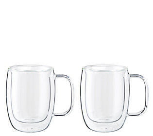ZWILLING Sorrento Plus 15-oz Latte Glass Mug Se t of 2 | QVC