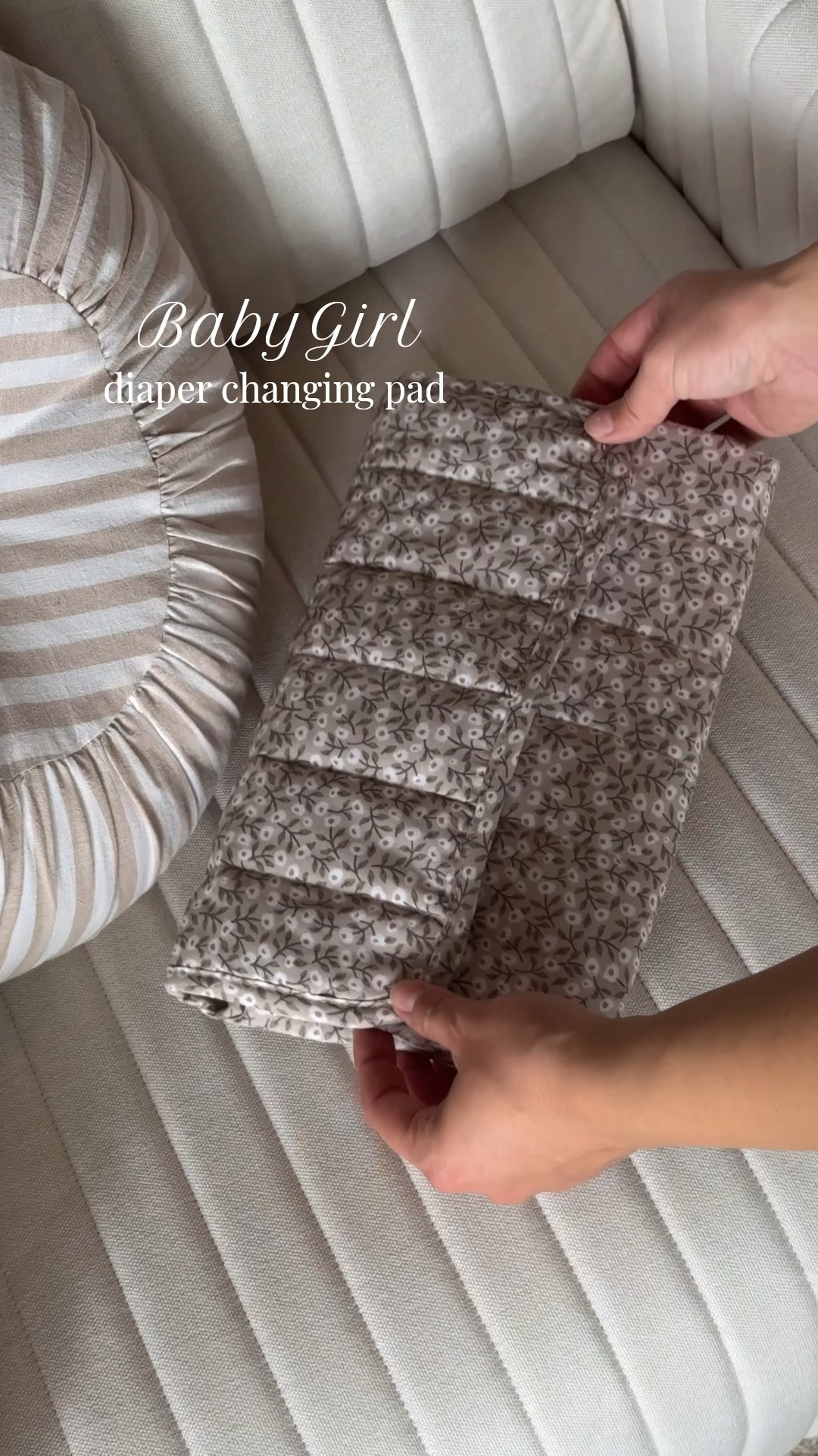 Cotton baby changing pad for on the go. Love that it’s so pretty and can easily fit in most diaper bags. I’m sure it’s machine washable too. 

#LTKmomlife #LTKKids #LTKBaby