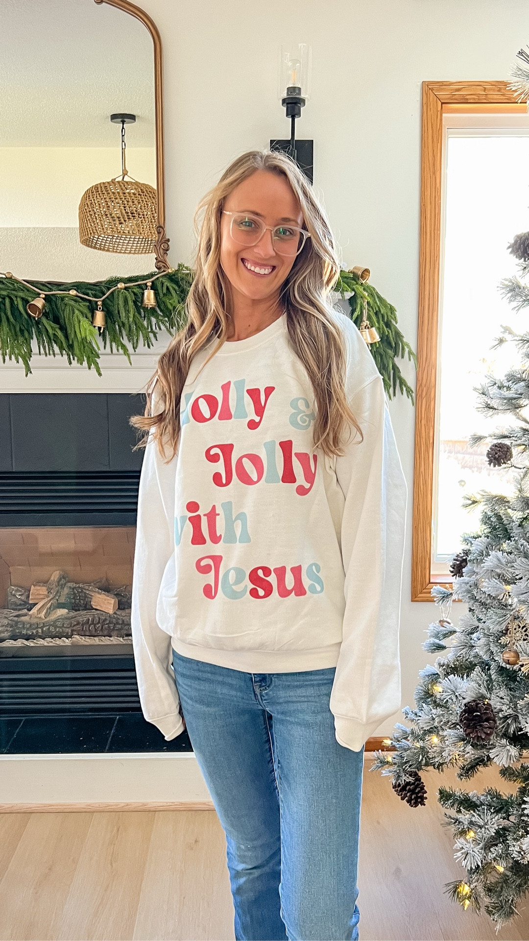 The joy of Christmas is Jesus ✨🎄 These sweatshirts are so comfy and perfect for the holiday! I sized up one to a medium for an oversized fit 🤍 

Starting today, you can get 35% off site-wide + get a free gift + a portion of sales go to the Tim Tebow Foundation! ✨ a worthy cause from @worthywear 

#LTKootd #LTKHoliday #LTKgrwm