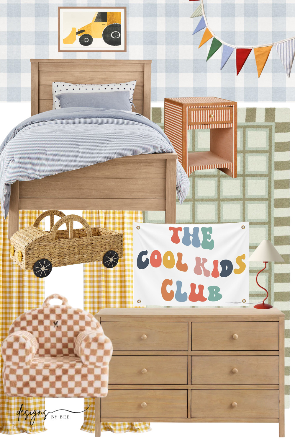 #boysroom #boysbedroom #kidsroom #toddlerroom #playroom #kidsroomdecor #boysroomdecor #nurserytransition #kidsroominspo #childrensroom#checkered #checkereddecor #gingham #colorfulhome #playfulinteriors #retrodecor #modernkidsroom #whimsicaldecor #patternmixing#kidsbedding #twinbed #toddlerchair #kidsfurniture #wovenbasket #kidsart #wallpaper #pennantbanner #kidsrug #nightstandstyling #tablelamp 

 #LTKHome #LTKKids