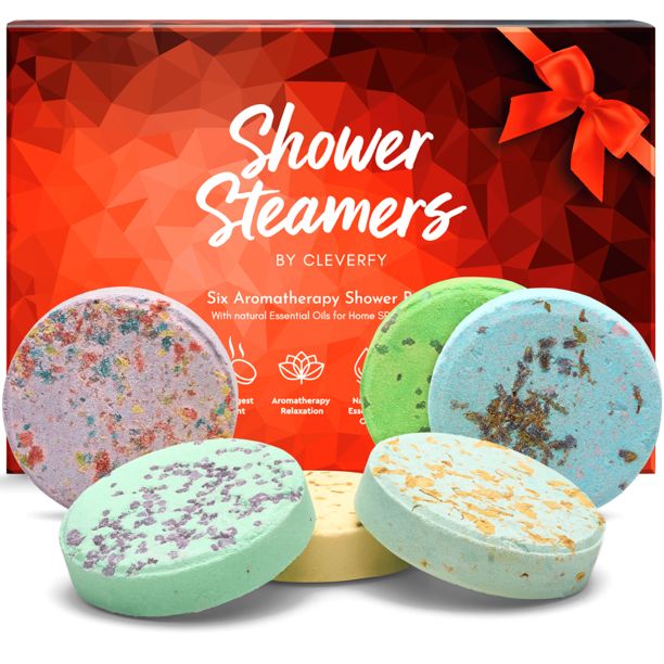 Cleverfy Red Shower Steamers Gift Set – 6 Aromatherapy Relaxation Tablets - Walmart.com | Walmart (US)