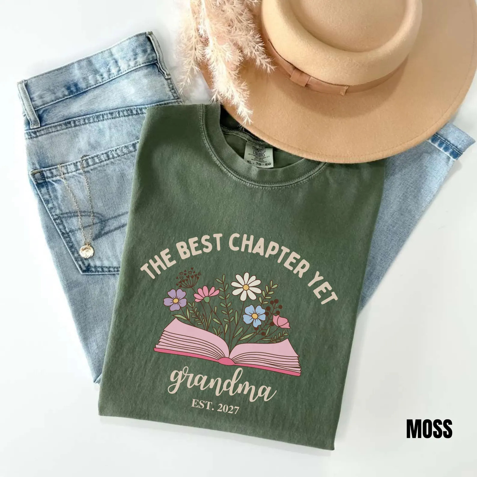 The Best Chapter Yet est 2026 2027 Shirt, Promoted To Grandma Tee, MImi To Be Floral Gifts, New G... | Etsy (Global)