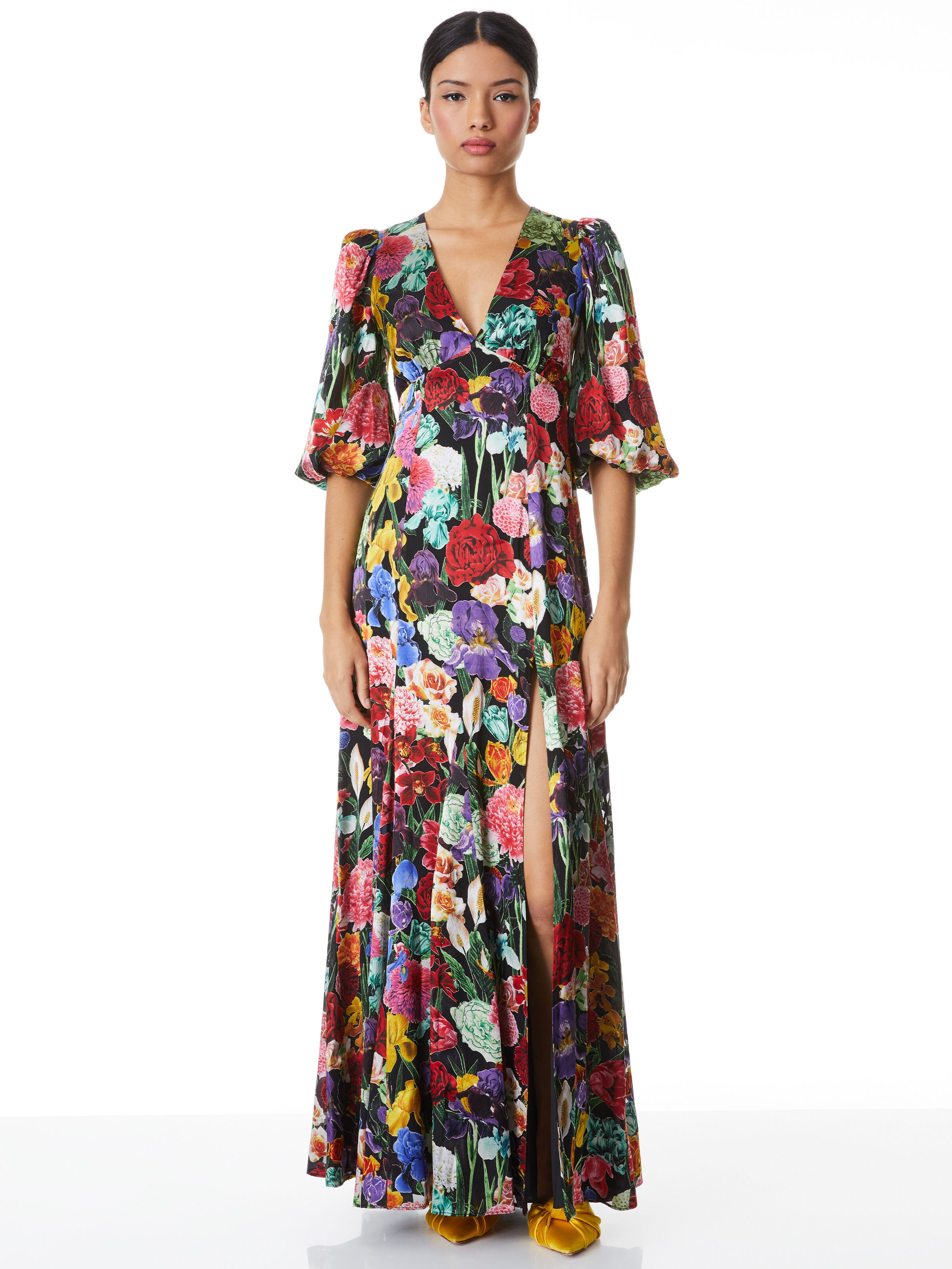 alice + olivia TULA V-NECK MAXI DRESS | Alice + Olivia