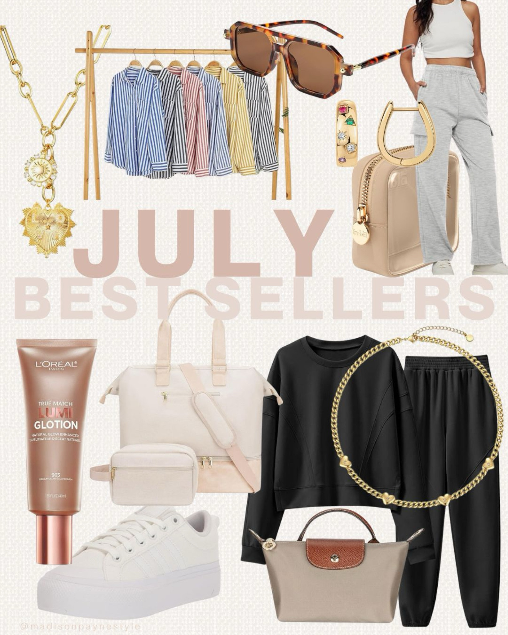 July Best Sellers 🫶 Amazon jewelry, button up tops, cargo sweatpants, travel bags, beauty, Adidas sneakers, and a new Amazon 2-piece set that feels like Spanx are all Best Sellers 

Amazon jewelry, Amazon accessories, Amazon 2 piece set, Amazon sweatpants, travel finds, Amazon travel bags, beauty, sneakers, fall outfits, Madison Payne 

#LTKFindsUnder100 #LTKStyleTip #LTKSeasonal
