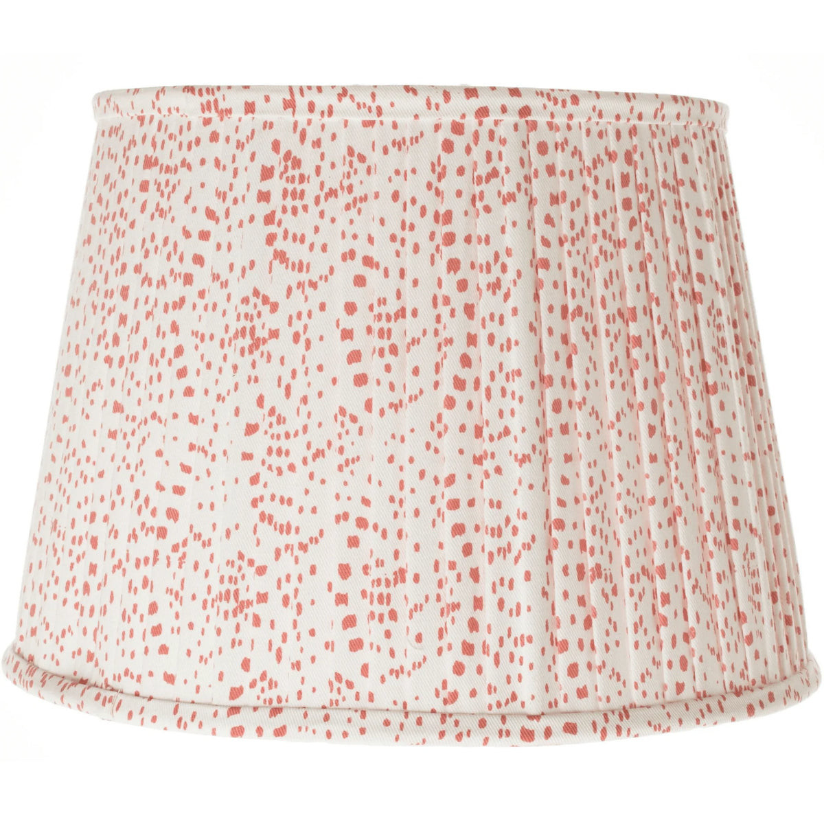 Red Dotted Cotton Pleated Lamp Shade | The Well Appointed House, LLC