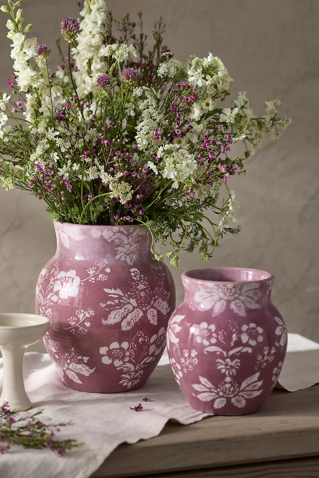 Mauve Floral Vase | Anthropologie (US)