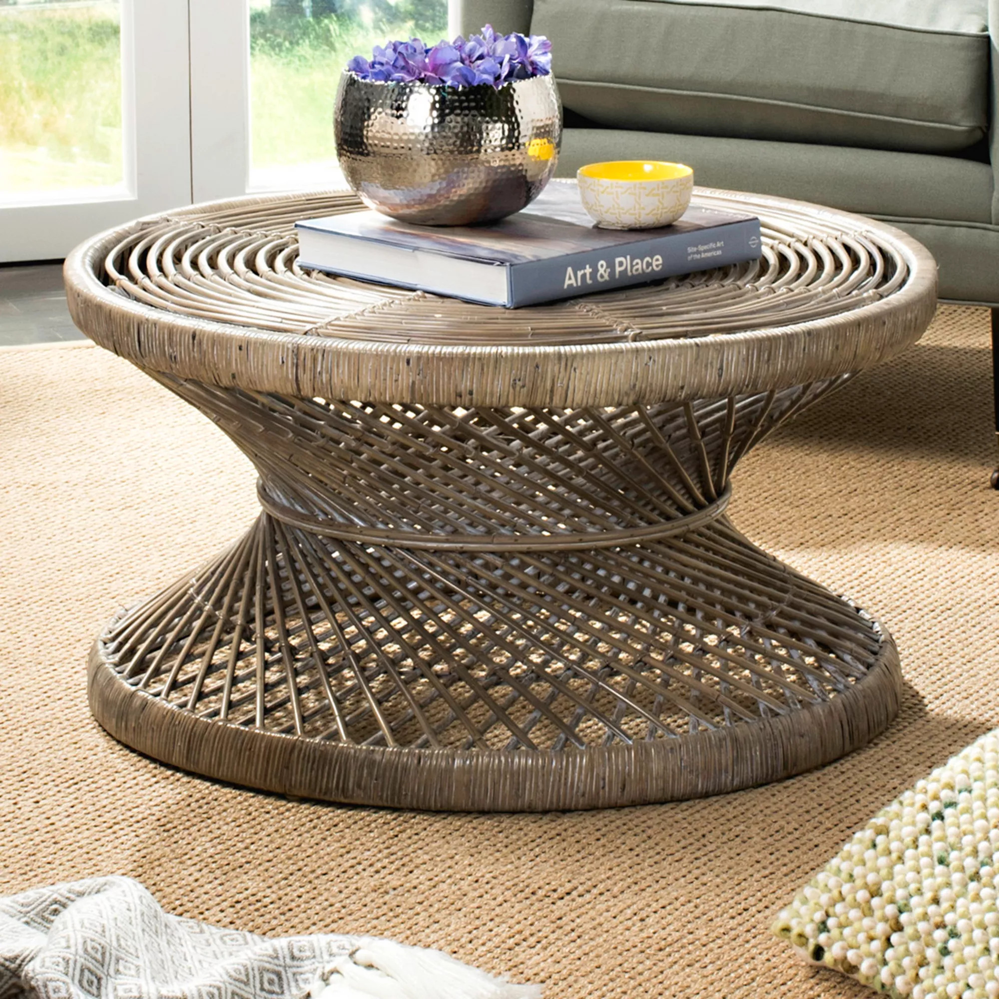 Safavieh Wide Bowed Wicker Coffee Table | Kohl's