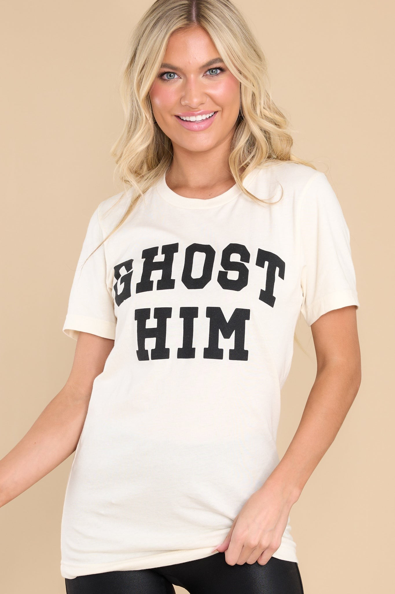 Ghost Him Ivory Tee | Red Dress 