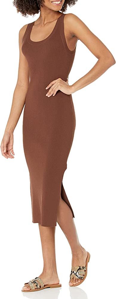 Amazon.com: The Drop Women's Yasmin Rib Midi Sweater Tank Dress, Chocolate, XXS : Clothing, Shoes... | Amazon (US)
