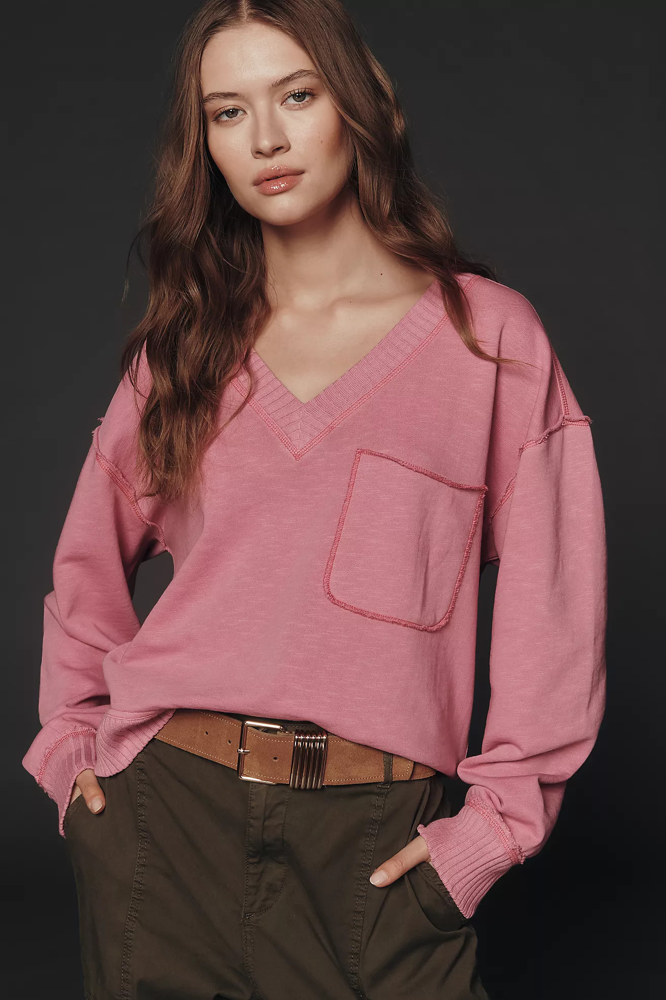The Montana Pocket Knit Top by Pilcro | Anthropologie (US)