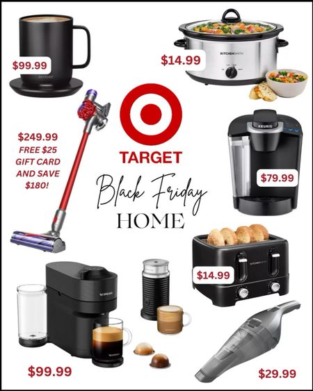 Target Black Friday. Target cyber week deals. Target home deals. Espresso machine. Cordless vacuum  

#LTKCyberWeek #LTKhome #LTKGiftGuide