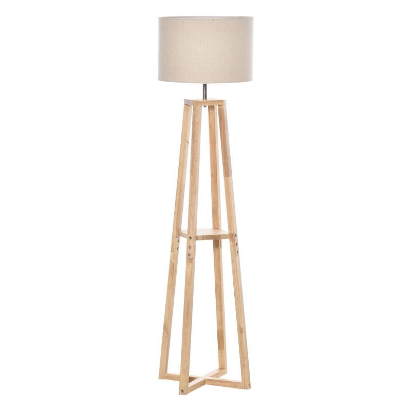 HOMCOM Modern Floor Lamp, Standing Light with Drum Lampshade, Foot Switch for Living Room, Bedroo... | Target