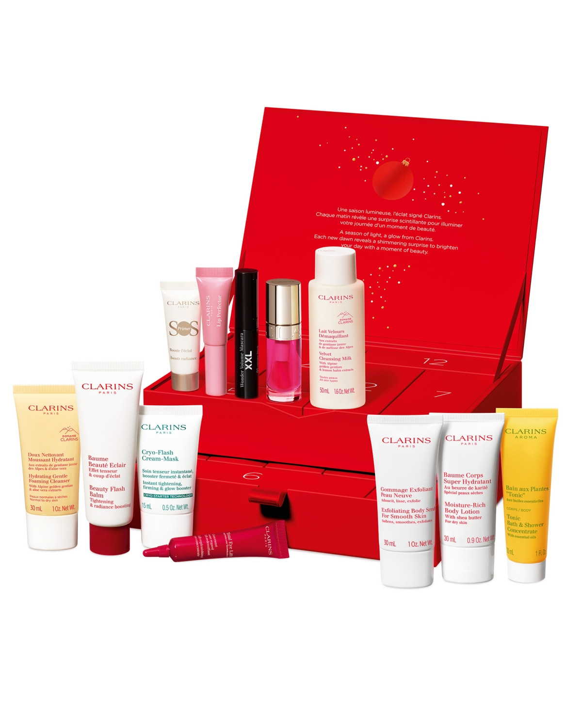 Clarins 12-Day Advent Calendar Skincare Set | Macy's
