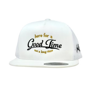 MHC Here For a Good Time Trucker Hat | The Mad Hatter Company