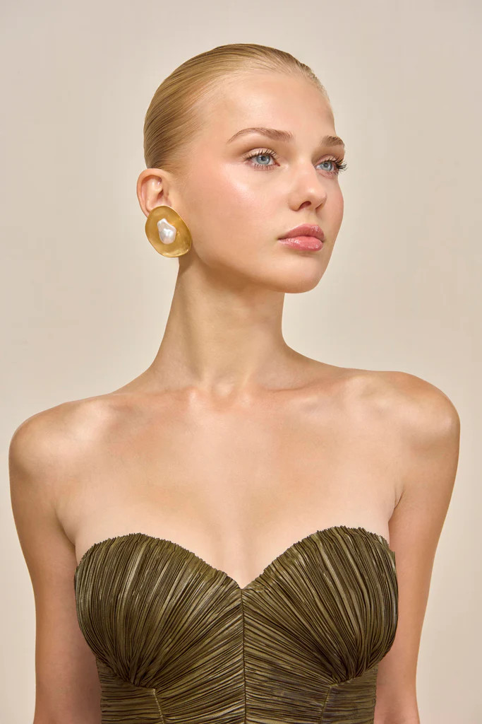 MARZIA EARRING - BRUSHED BRASS | Cult Gaia - US