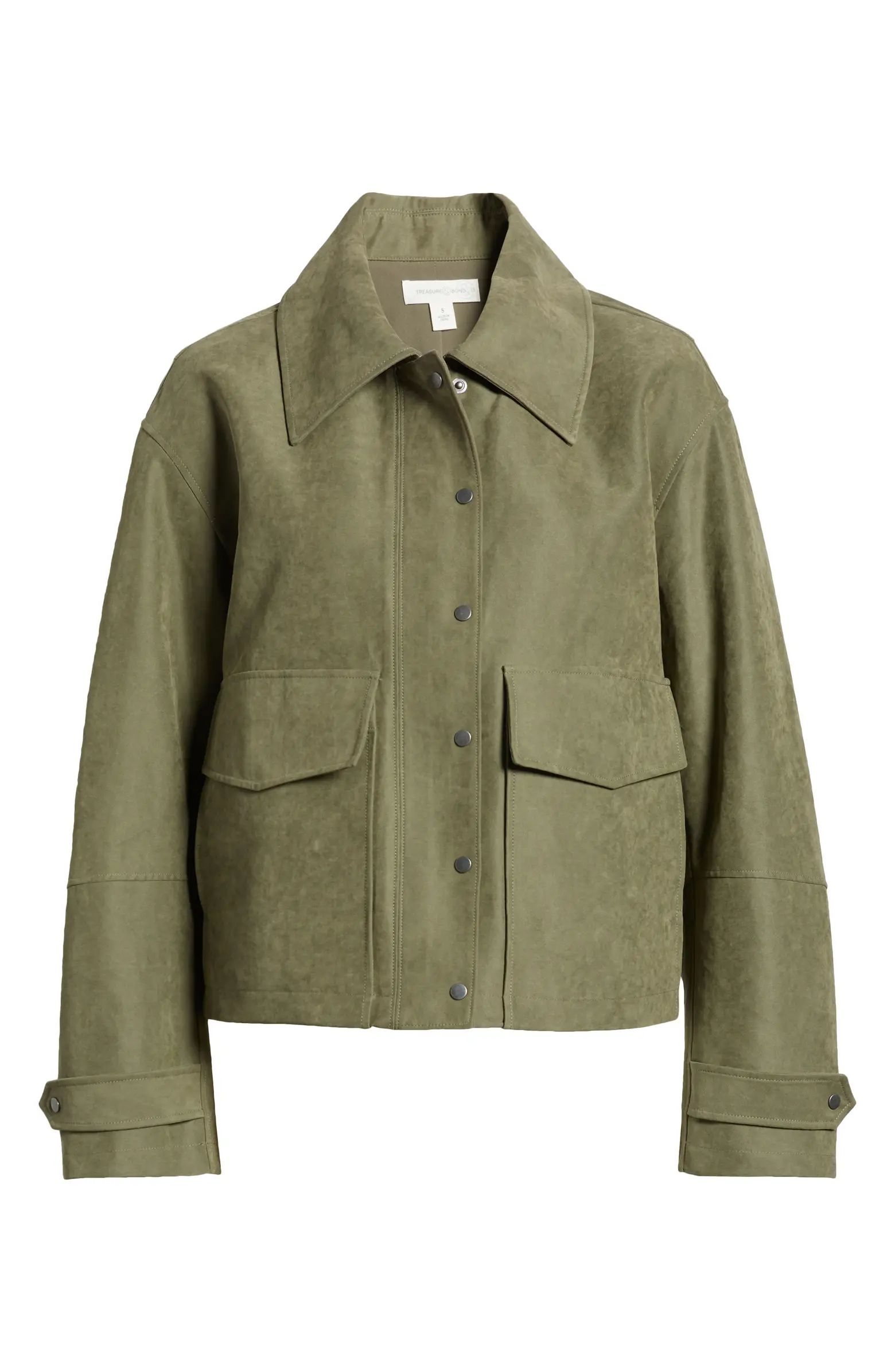 Treasure & Bond Crop Cotton Blend Field Jacket | Nordstrom | Nordstrom