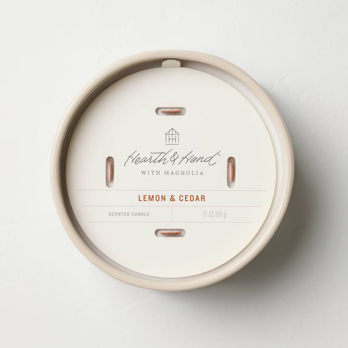 4 Wick Large Faceted Ceramic Jar Candle Cream 21oz - Hearth & Hand™ with Magnolia | Target