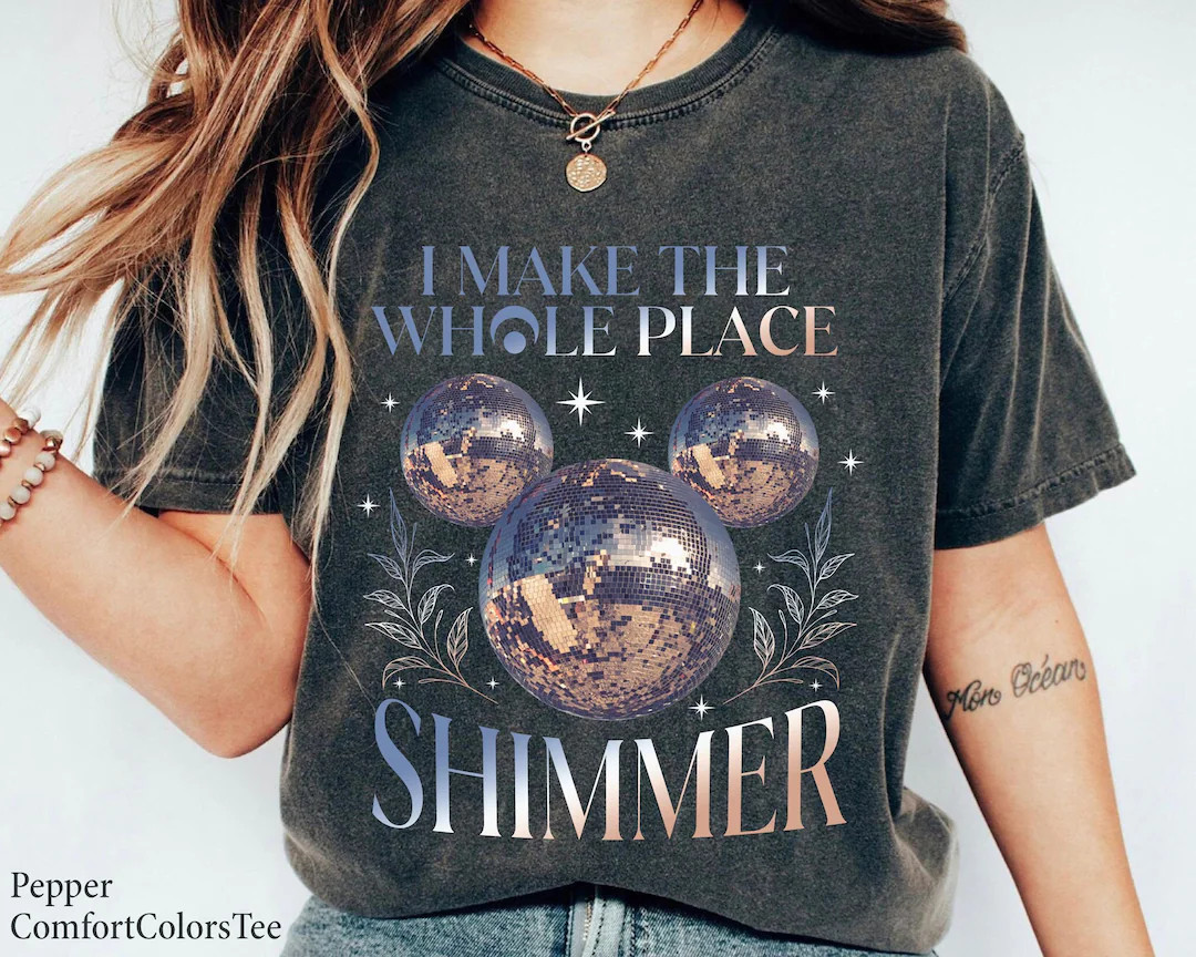 SHIMMER Mickey Mouse Disco Ball Shirt Disney Shimmer Shirt Mickey Icon Shirt, Disneyworld Tee, Di... | Etsy (US)