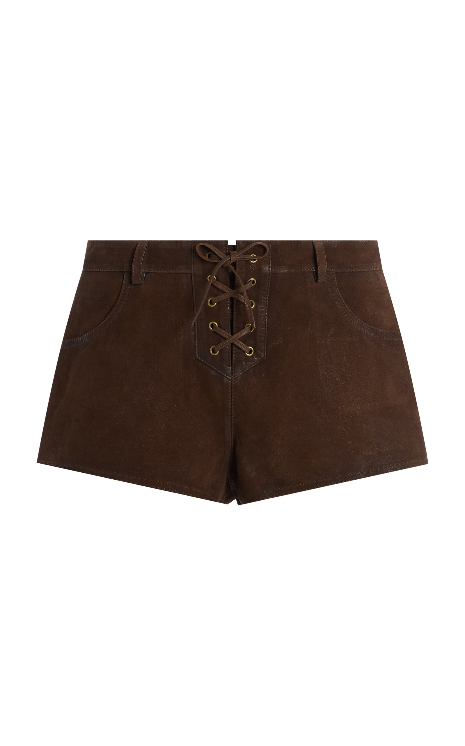 Isabel Marant Delma Lace-Up Suede Shorts - Moda Operandi | Moda Operandi (Global)