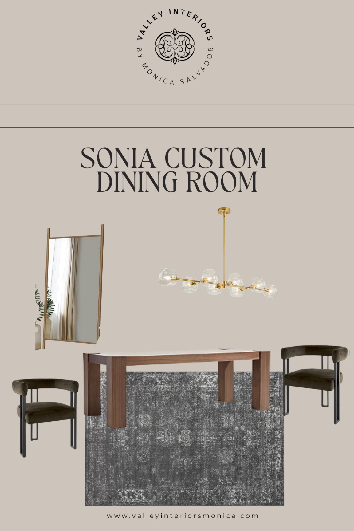 This is for you Sonia! Loved designing this Modern warm Dining Room ❤️