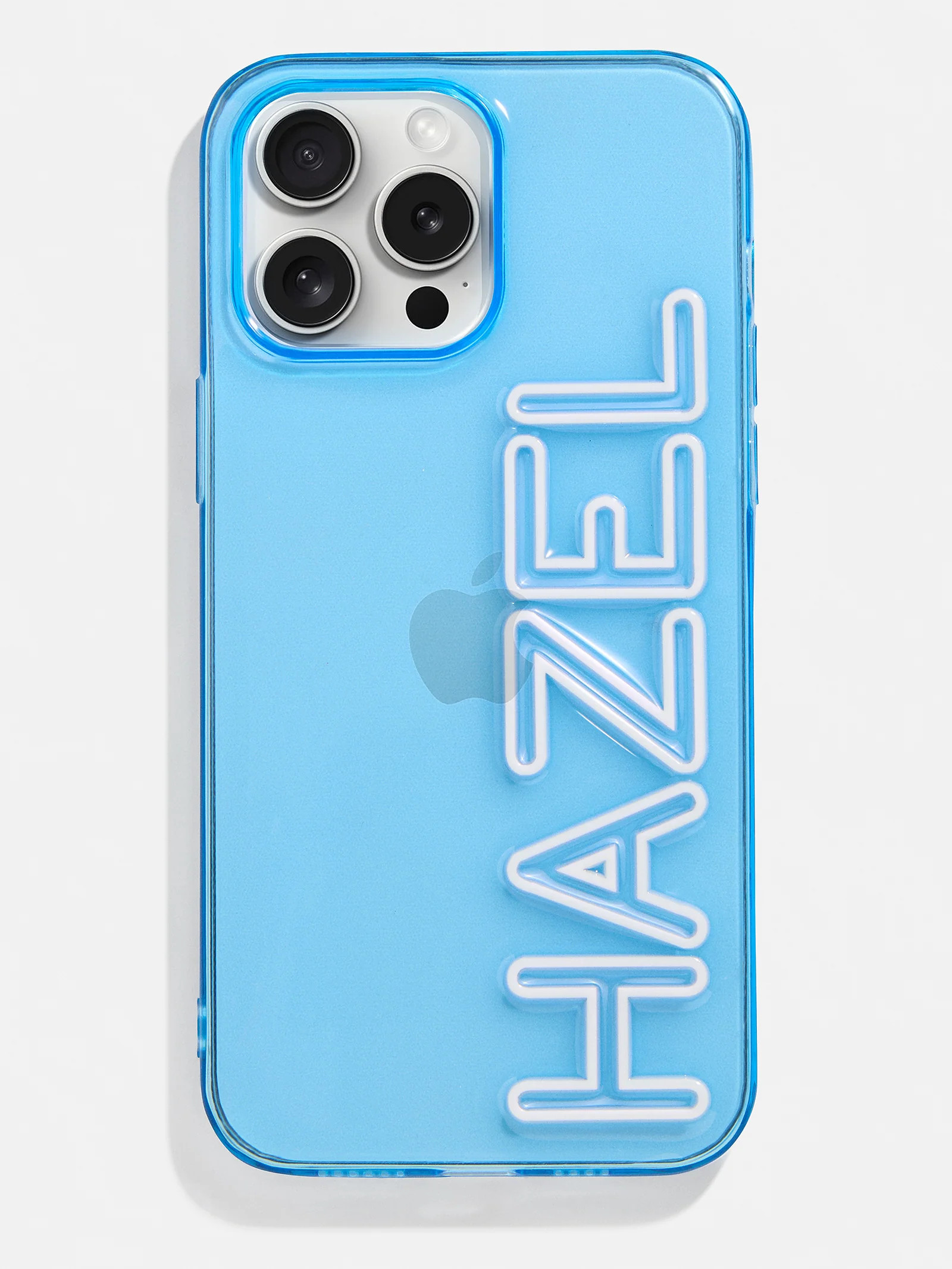 Fine Line Custom iPhone Case - Transparent Sky Blue/White | BaubleBar