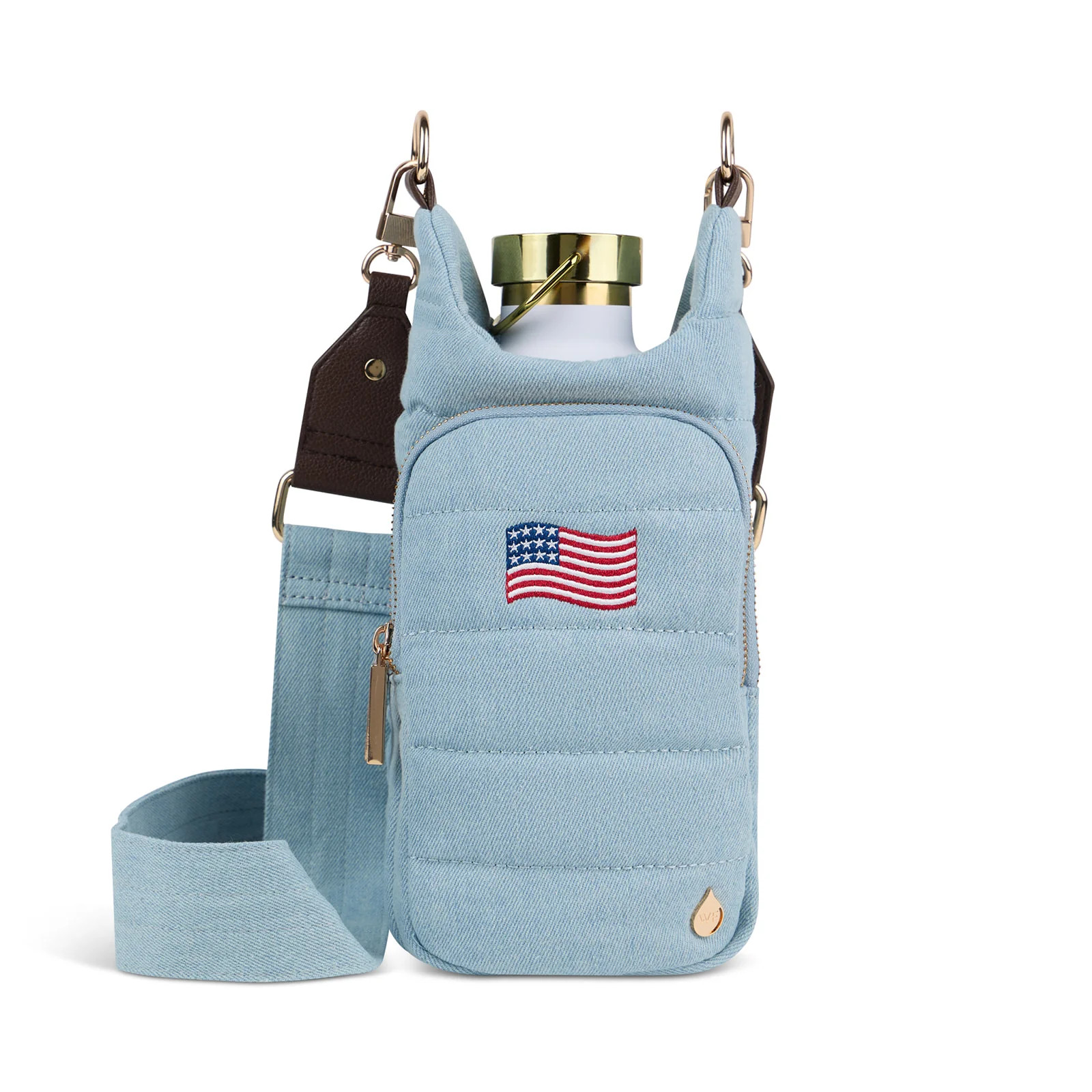 Light Denim HydroBag\u00ae with Flag Embroidery | WanderFull 