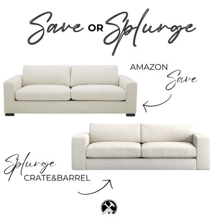 Save or Splurge White fabric couch 

#LTKhome #LTKfamily
